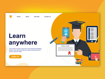 Online education landing page