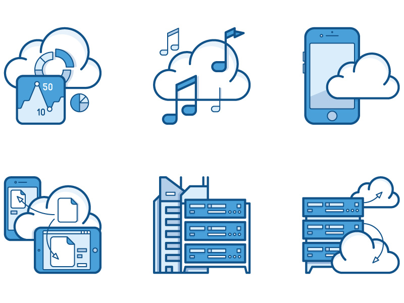 Cloud Services Icons by EDT ~ EpicPxls