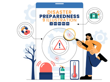 9 Emergency Disaster Preparedness Illustration