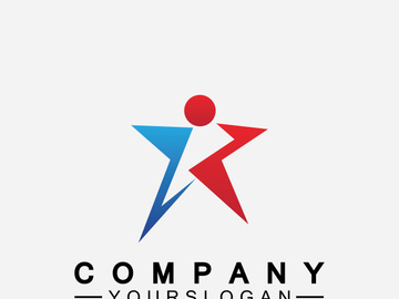 Star people success logo and symbol icon Template