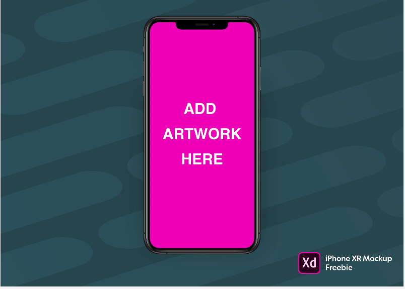 用于Adobe XD的免费iPhone XR模拟图(Free iPhone XR Mockup for Adobe XD)插图