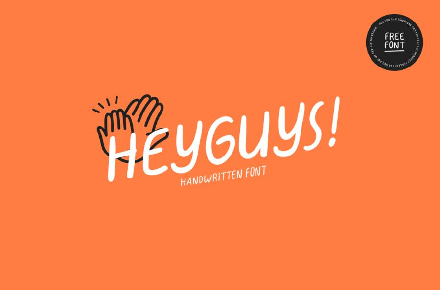 "HeyGuys！"免费字体("HeyGuys!" Free Font)插图