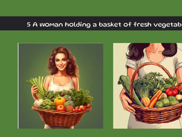 A woman holding a basket of fresh vegetables