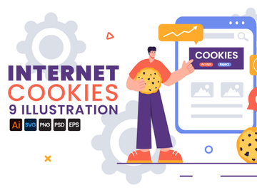 9 Internet Cookies Technology Illustration