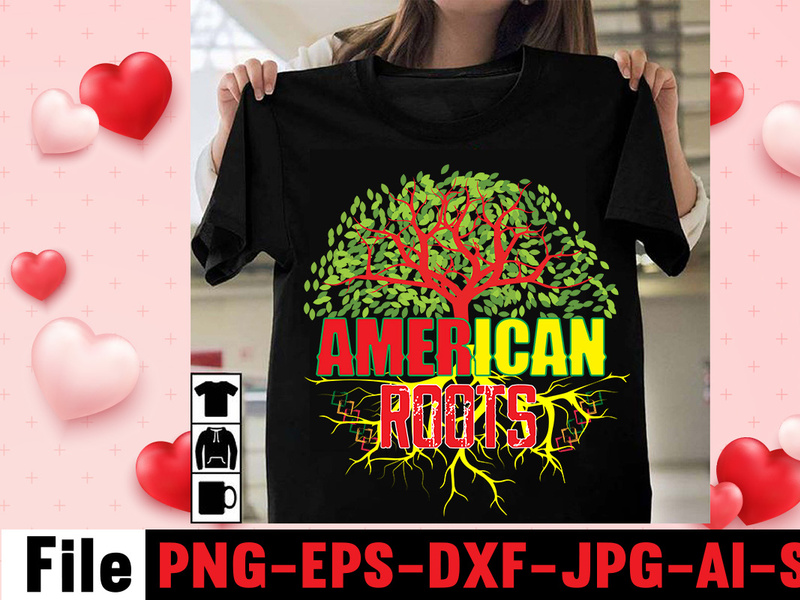 American Roots T-shirt Design by sima Crafts ~ EpicPxls