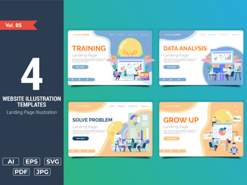 [Vol. 05] Business Website Illustration Templates - Landing Page