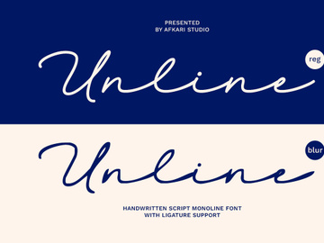 Unline - Handwritten Script Monoline Font