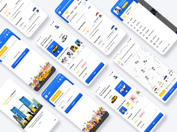 Taxi Booking Or Car Rental Mobile App UI Kit