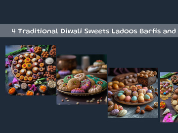 Traditional Diwali Sweets Ladoos Barfis and Festive Treats