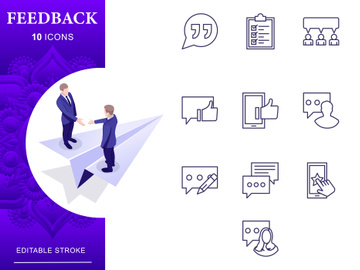 Feedback And Rating Icon Set