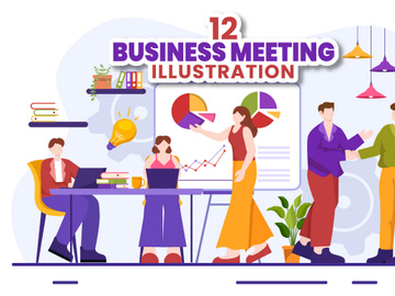 12 Business Meeting Illustration