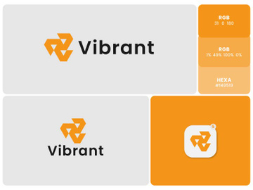 Lettermark V Logo Design - Creative logo - Document, Data, Storage Logo