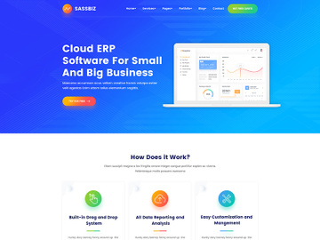 ERP Software PSD Template