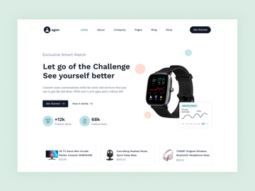 E-commerce Header Exploration - Smart Watch