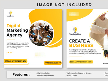 Business promotion and corporate social media post template