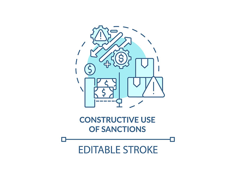 Constructive Use Of Sanctions Turquoise Concept Icon By Bsd EpicPxls