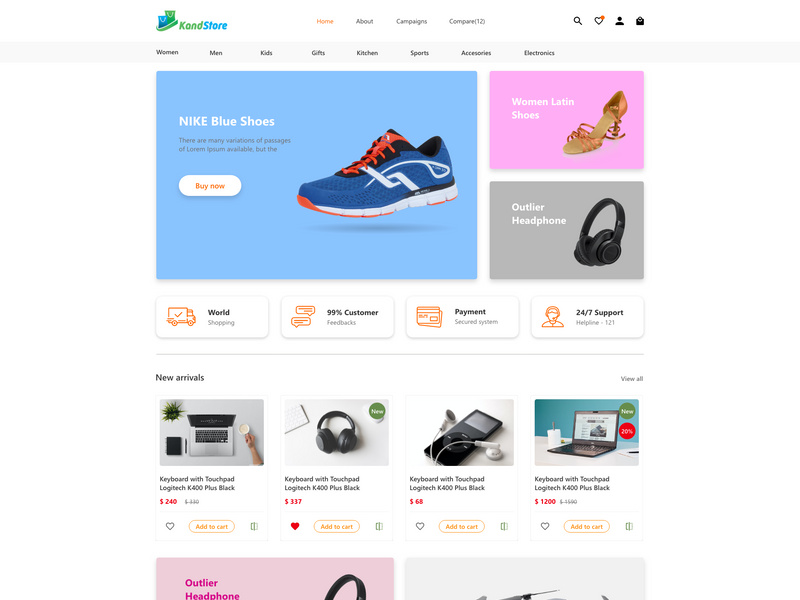 UI/UX E-commerce Shopping Web Design by Ulvin Omarov ~ EpicPxls