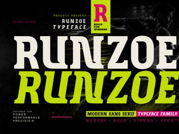 Runzoe – Modern Sans Serif Display Typeface