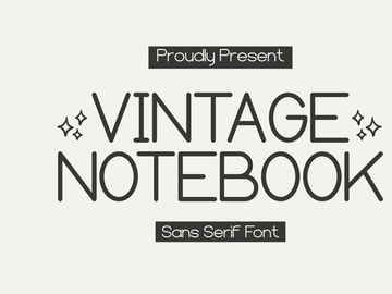 Vintage Notebook - Sans Serif Font