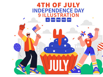 9 4th of July Independence Day Illustration