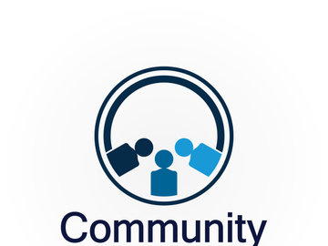 Community Logo Design Template for Teams or Groups.network and social icon design