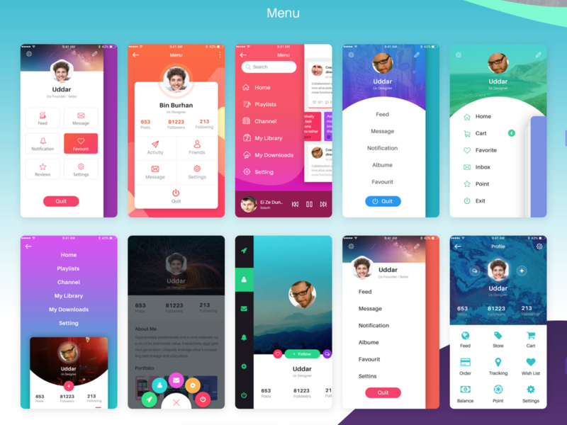 Bas Free Ui Kit by Nasir Uddin ~ EpicPxls