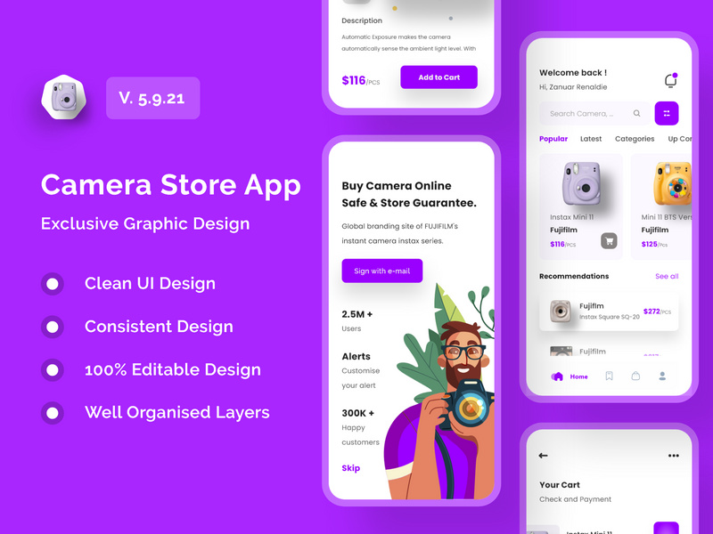 Camera Store App Design by Infinity_Labs EpicPxls