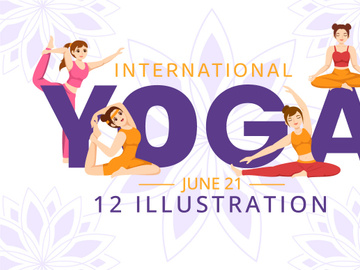 12 International Yoga Day Illustration