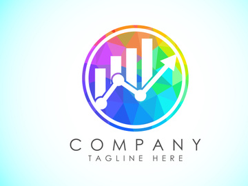 Finance and accounting logo low poly art style design vector template, Business finance logo