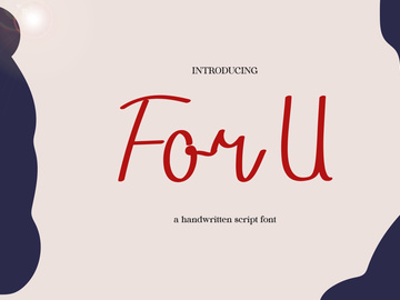 For U - Handwritten Font
