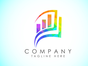 Finance and accounting logo low poly art style design vector template, Business finance logo