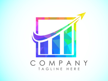 Finance and accounting logo low poly art style design vector template, Business finance logo