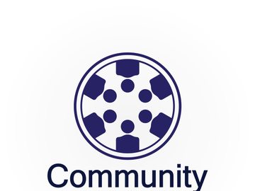 Community Logo Design Template for Teams or Groups.network and social icon design