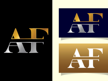 Initial Letter A F Logo Design Template. Graphic Alphabet Symbol For Corporate Business Identity