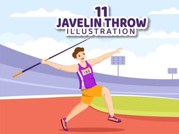 11 Javelin Throw Sports Illustration