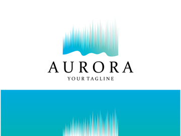aurora logo design icon illustration vector template