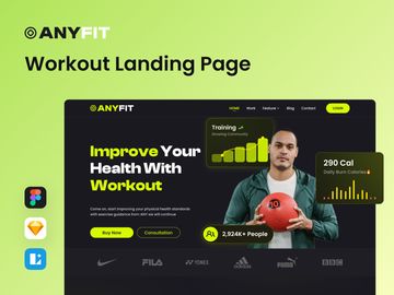 AnyFIT - Workout Landing Page