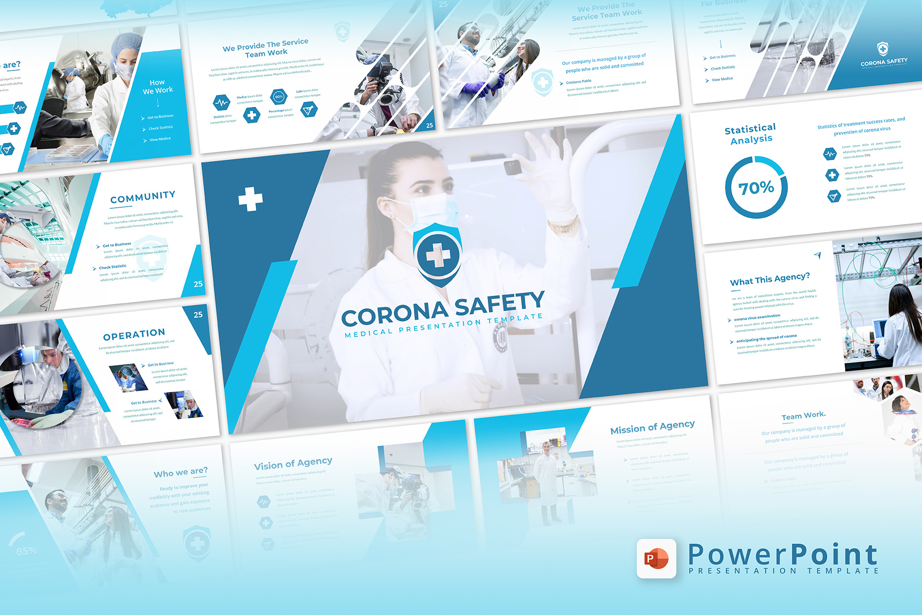 Corona Safety - PowerPoint-Vorlage