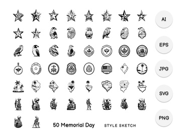 Memorial Day Element Draw Black