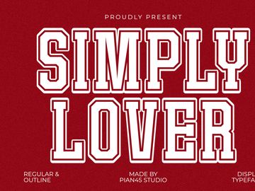 Simply Lover - Display Font
