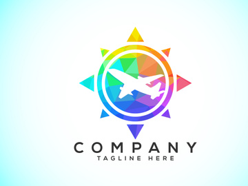 Polygonal Compass Concept Logo Design. Compass Low Poly Logo sign and symbol. Coastal icon
