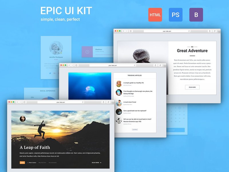 Epic UI Kit + Bootstrap Theme by EpicCoders ~ EpicPxls