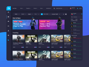 𝖦𝖺𝗆𝗂𝗇𝗀 𝖣𝖺𝗌𝗁𝖻𝗈𝖺𝗋𝖽 ui design