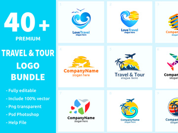 40+ Travel and Tour Logo Bundle