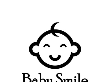 Cute Happy Baby Face Smile Logo Template