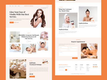 Beauty Treatment Website Landing Page