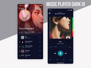 Music IOS UI Kit dark