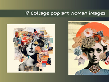 Collage pop art woman images