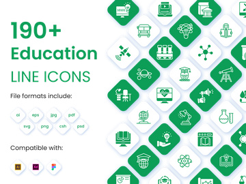 190+ Education Icons Pack