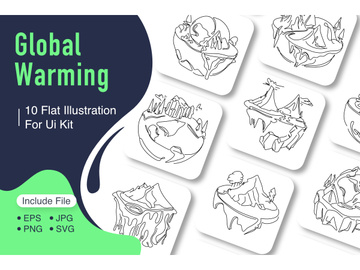Flat Illustration Global Warming